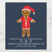 Etiket kerstwijn voor ontbijtbrood (Enkel label)