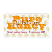 Etiket koningin Bee Wildflower Honey Jar Label (Voorkant)