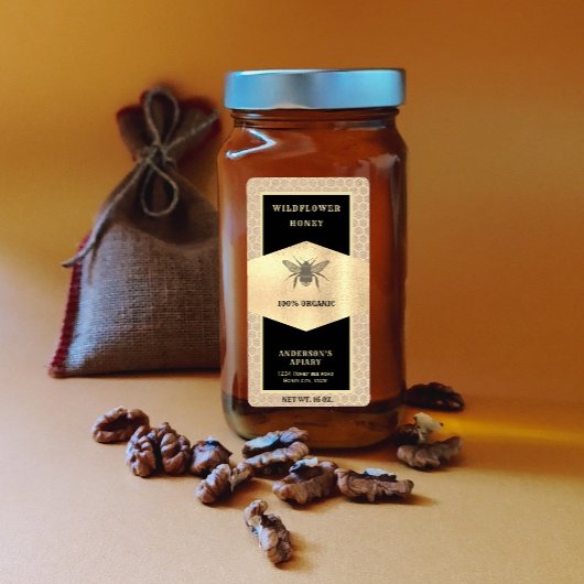 Etiket  Kraft gold honingbijen