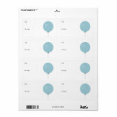 Etiket Label ballon - Sky (Full Sheet)