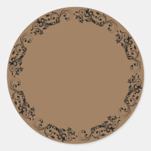 Etiket ledige elegante ornament ronde sticker