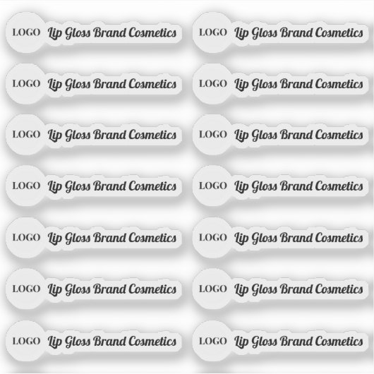 Etiket Lip Gloss Tube Logo wissen Sticker (Voorkant)
