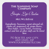 Etiket  lippenbalkbuis - paars (Voorkant)