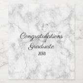 Etiket marmerwijn | Gefeliciteerd Afstuderen 2018 (Enkel label)