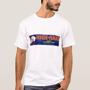 etiket met hoge hand voor fruit t-shirt