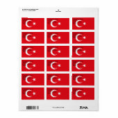 Etiket met vlag van Turkije (Full Sheet)