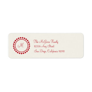 Etiket monogram (rood)