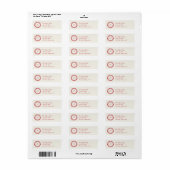Etiket monogram (rood) (Full Sheet)