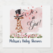 Etiket mousserende Giraffe (Enkel label)