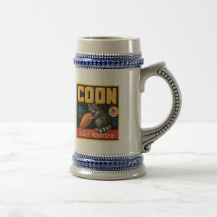 Etiket op basis van coon en zoete aardappelen bierpul