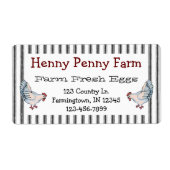 Etiket op Boerderij voor verse eieren (Voorkant)