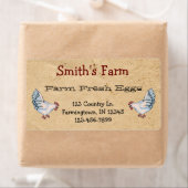 Etiket op Boerderij voor verse eieren (Insitu)