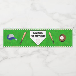 Etiket op de Baseball Party Water Flacon