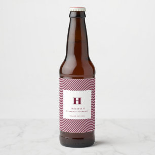 ETIKET OP DE BEER FLES VAN DE initiaal