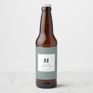 ETIKET OP DE BEER FLES VAN DE initiaal