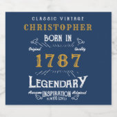 Etiket op de flesfles van de bier op jaarbasis (Enkel label)