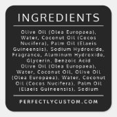 Etiket op de zwarte lijst van ingrediënten (Voorkant)