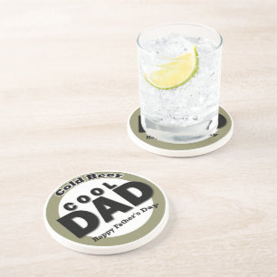 Etiket op Dranken of bier Zandsteen Onderzetter