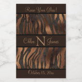 Etiket op een speciaal monogram proefflesje (Enkel label)