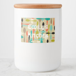 Etiket op Eigen voedselverpakking