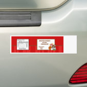 Etiket op flesje All-Star Red Bumpersticker (Op auto)