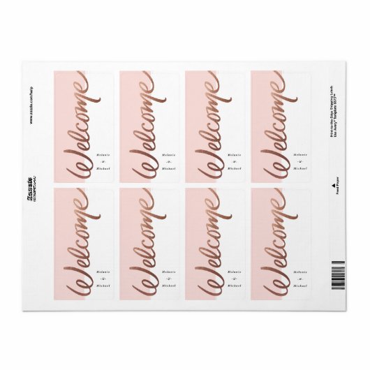 Etiket op flesje met folie in scriptie (Full Sheet)