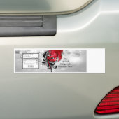 Etiket op flesje Rood op Silver Masquerade Bumpersticker (Op auto)