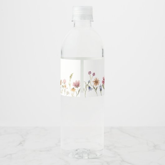 Etiket op flesje Wilde bloem Water (Achterkant)