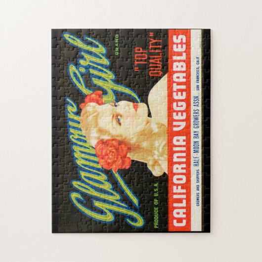 etiket op fruitkratten 2 Jigzaag Puzzle Legpuzzel (Verticaal)