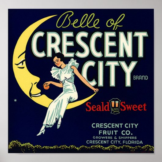 etiket op fruitkratten afdrukken poster (Voorkant)