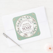  Etiket op groene zeep voor de afdruk van bijen (Envelop)