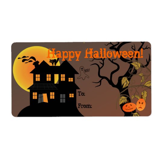 Etiket op halloween Gift Label (Voorkant)
