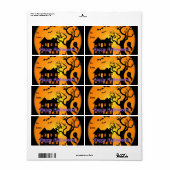 Etiket op halloween Gift Label (Full Sheet)