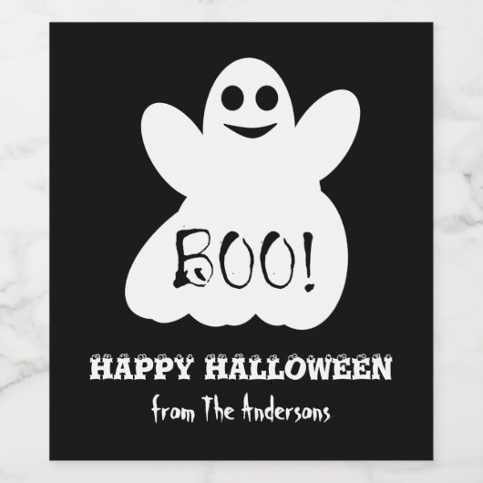 Etiket op het etiket van de flacon voor Halloween (Enkel label)