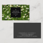 Etiket op het vierkant 01a - Daisy Meadow Visitekaartje (Voorkant / Achterkant)