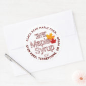 Etiket op houtslijmhuls met leder (Envelop)