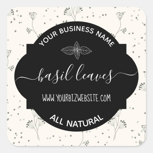 Etiket op kruid- en specerijkarnar (Voorkant)