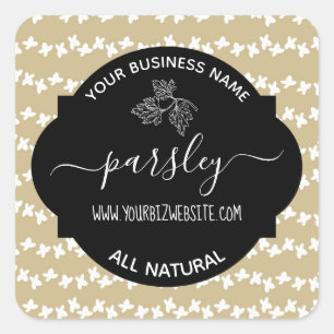 Etiket op kruid- en specerijkarnar