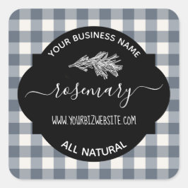 Etiket op kruid- en specerijkarnar