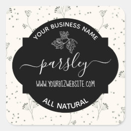 Etiket op kruid- en specerijkarnar