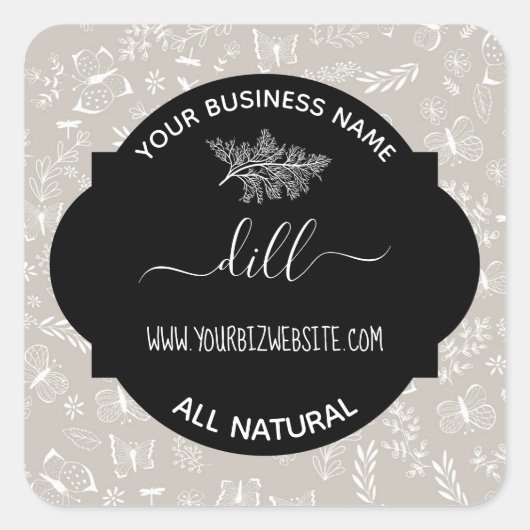 Etiket op kruid- en specerijkarnar (Voorkant)