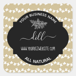 Etiket op kruid- en specerijkarnar