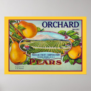  etiket op peerfruit poster