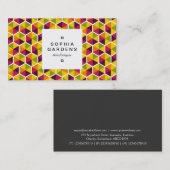 Etiket op vierkante plaat 03a - Hexagonal Pattern Visitekaartje (Voorkant / Achterkant)