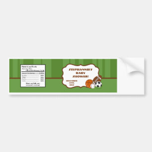 Etiket op waterflesje All-Star Green Bumpersticker
