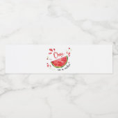 Etiket op waterflesje in Melon Birthday (Enkel label)