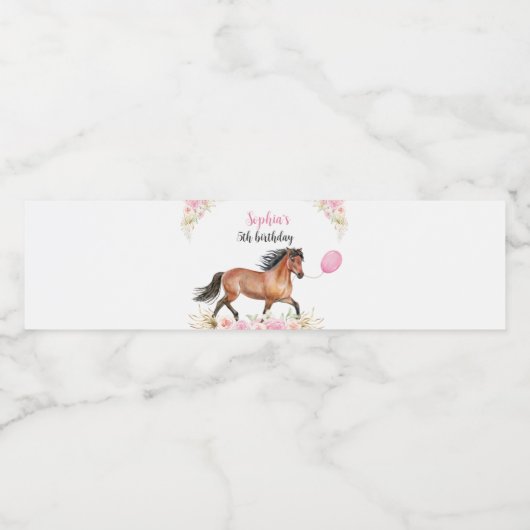 Etiket op waterflesje koe op zaterdag (Enkel label)