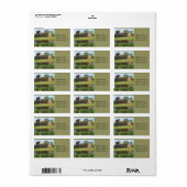 Etiket oude Barn en Pond Photo Address Label (Full Sheet)
