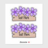 Etiket paarbloemen sticker (Vel)