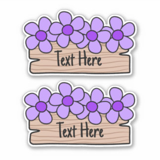 Etiket paarbloemen sticker